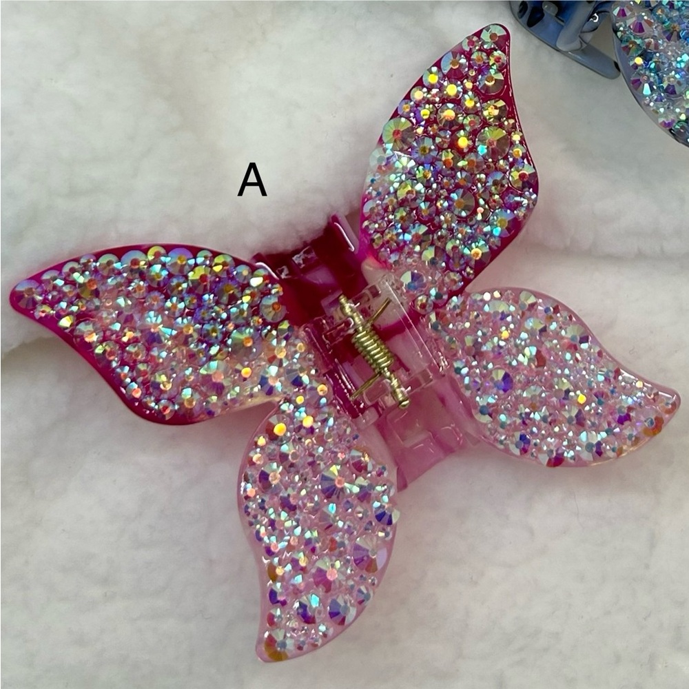 bling butterfly hair claw clip XXL